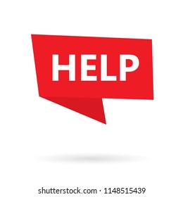 help word on speach bubble- vector illustration