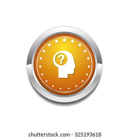 Help Yellow Vector Icon Button