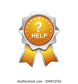 Help Yellow Vector Icon Design