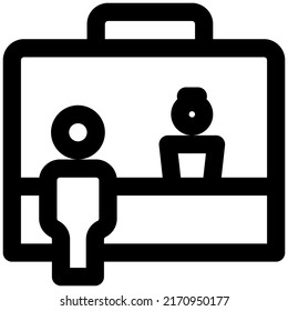 Helpdesk for exchanging the passport and boarding pass during a travel