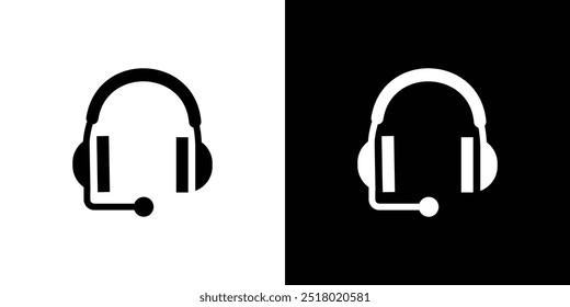 Helpdesk Icono de auriculares colección de conjunto de relleno plano