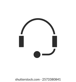 Helpdesk Headphone icon web design in vector