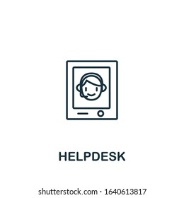 Helpdesk icon from customer service collection. Simple line element Helpdesk symbol for templates, web design and infographics