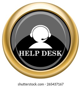 Helpdesk icon. Internet button on white  background. EPS10 Vector. 