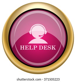 Helpdesk icon. Internet button on white background. EPS10 vector.