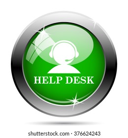 Helpdesk icon. Internet button on white background. EPS10 vector.
