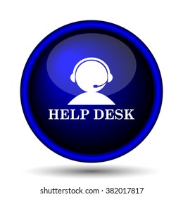 Helpdesk icon. Internet button on white background. EPS10 vector
