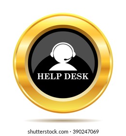 Helpdesk icon. Internet button on white background. EPS10 vector.