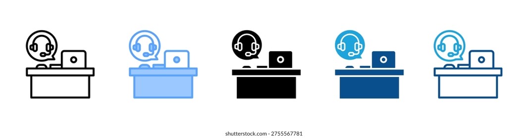 Helpdesk icon multiple style and collection