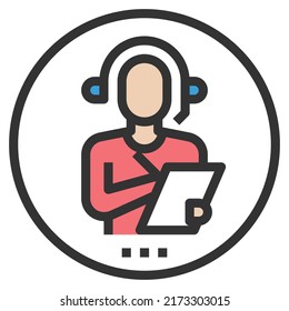 Ilustración vectorial de Icono de ayuda, empresa