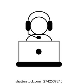 Helpdesk icon with white background vector stock illustration