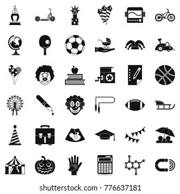 Helpdesk icons set. Simple style of 36 helpdesk vector icons for web isolated on white background