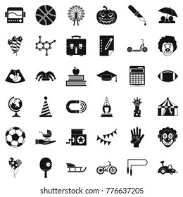 Helpdesk icons set. Simple style of 36 helpdesk vector icons for web isolated on white background