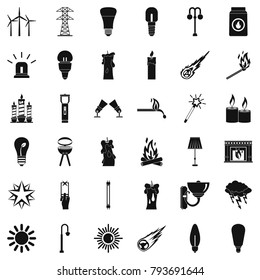 Helpdesk icons set. Simple style of 36 helpdesk vector icons for web isolated on white background