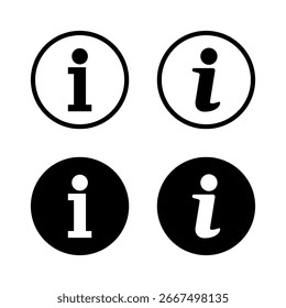 Conjunto de ícones de informações do helpdesk. Símbolo de informação. Design do elemento de orientação