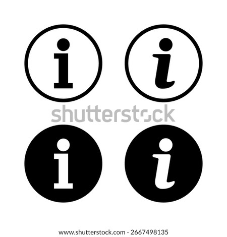 Helpdesk info icon set. Information symbol. Guidance element design