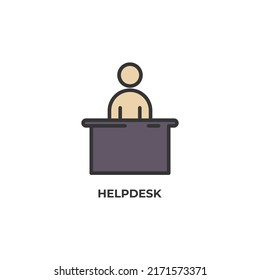 helpdesk vector icon. Colorful flat design vector illustration. Vector graphics