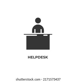 helpdesk vector icon. filled flat sign for mobile concept and web design. Symbol, logo illustration. Vector graphics