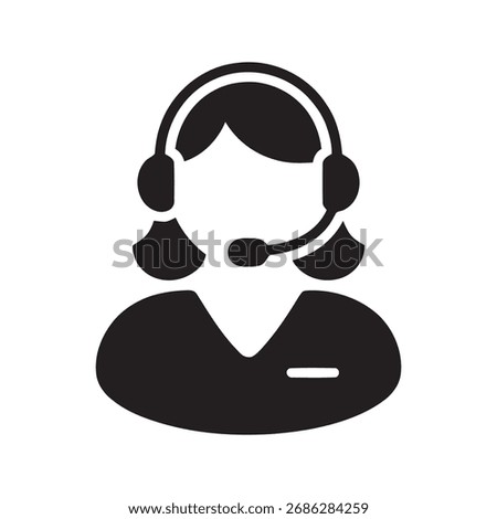 Helpful call center agent wearing headset providing customer support online consultant assisting clients in a telemarketing or helpdesk environment