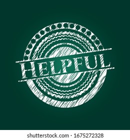 Helpful with chalkboard texture. Vector Illustration. Detailed.