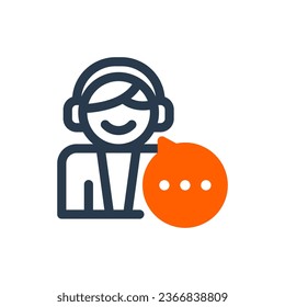 Helpful Customer Service vector icon illustration