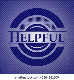 Helpful denim background. Vector Illustration. Detailed.