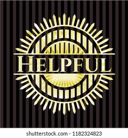 Helpful golden emblem or badge