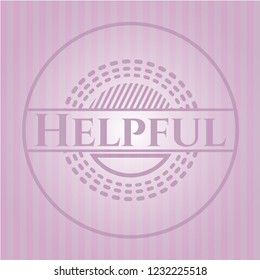 Helpful pink emblem