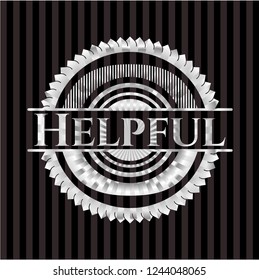 Helpful silvery emblem or badge