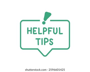 Helpful Tips. Badge, icon, logo vector design illustration on white background