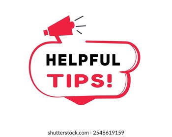 Etiqueta de dicas útil, ícone de etiqueta estilo plano isolado para publicidade, Promoção, modelo de vetor de banner ou elemento da Web.