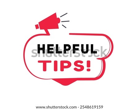 Helpful tips badge, label icon flat style isolated for Advertising, Promo, banner vector template or web element.