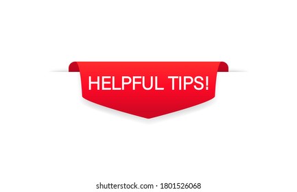 Helpful tips banner icon. Useful support. Vector on isolated white background. EPS 10