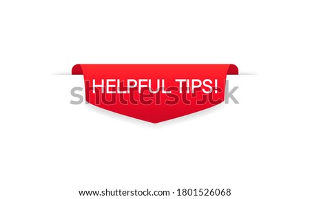 Helpful tips banner icon. Useful support. Vector on isolated white background. EPS 10