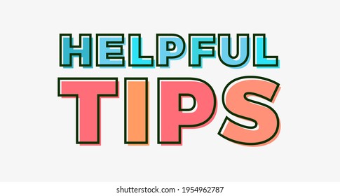 Consejos útiles Vector de publicidad aislado