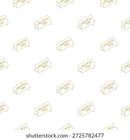 Helpful tips with light bulb seamless pattern isolated on white background