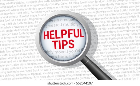 Helpful Tips Magnifying Glass
