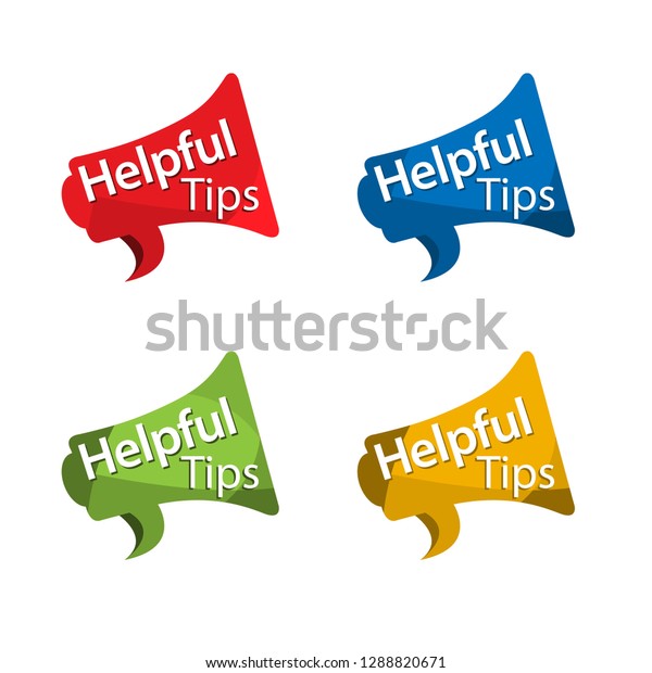 Helpful Tips Megaphone Icon Isolated On Stock Vector (Royalty Free ...
