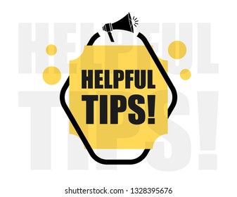 Helpful Tips Sign. Vector Illustration