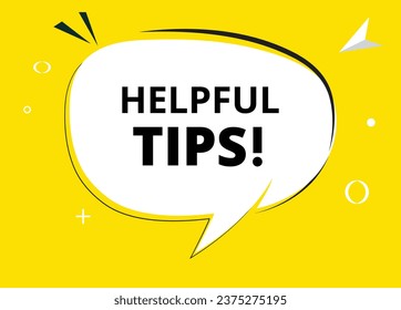 Helpful tips speech bubble text. Hi There on bright color for Sticker, Banner and Poster. vector illustration.