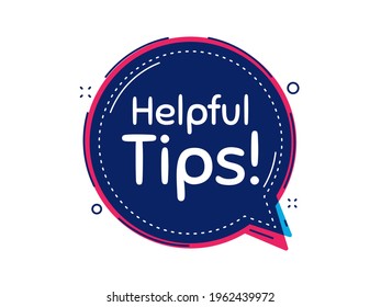 Helpful tips symbol. Thought bubble vector banner. Education faq sign. Help assistance. Dialogue or thought speech balloon shape. Helpful tips chat think speech bubble. Vector