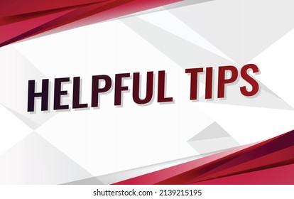 helpful tips word concept vector illustration with red lines modern futuristic 3d style for landing page template ui web mobile app poster banner flyer background gift card coupon label wallpaper