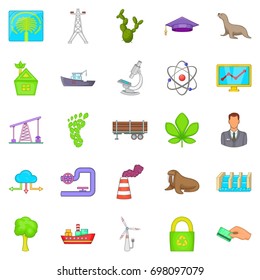 Helping animals icons set. Cartoon set of 25 helping animals vector icons for web isolated on white background