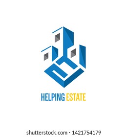 Helping Building Real Estate Vector Logo Design