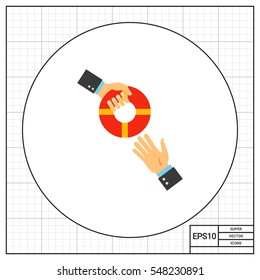 Helping business to survive vector icon