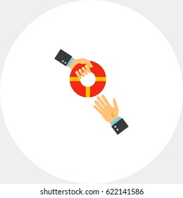 Helping business to survive vector icon