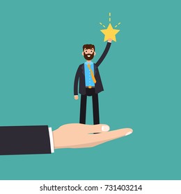 Helping Business.Investment concept. Vector illustration.