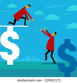 helping businessman idea