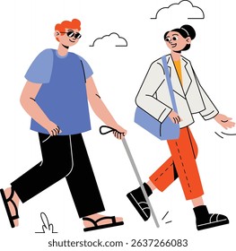 Helping at the Crosswalk illustration for web app infographic etc