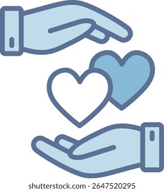 Helping Filled Blue Tone Icon
